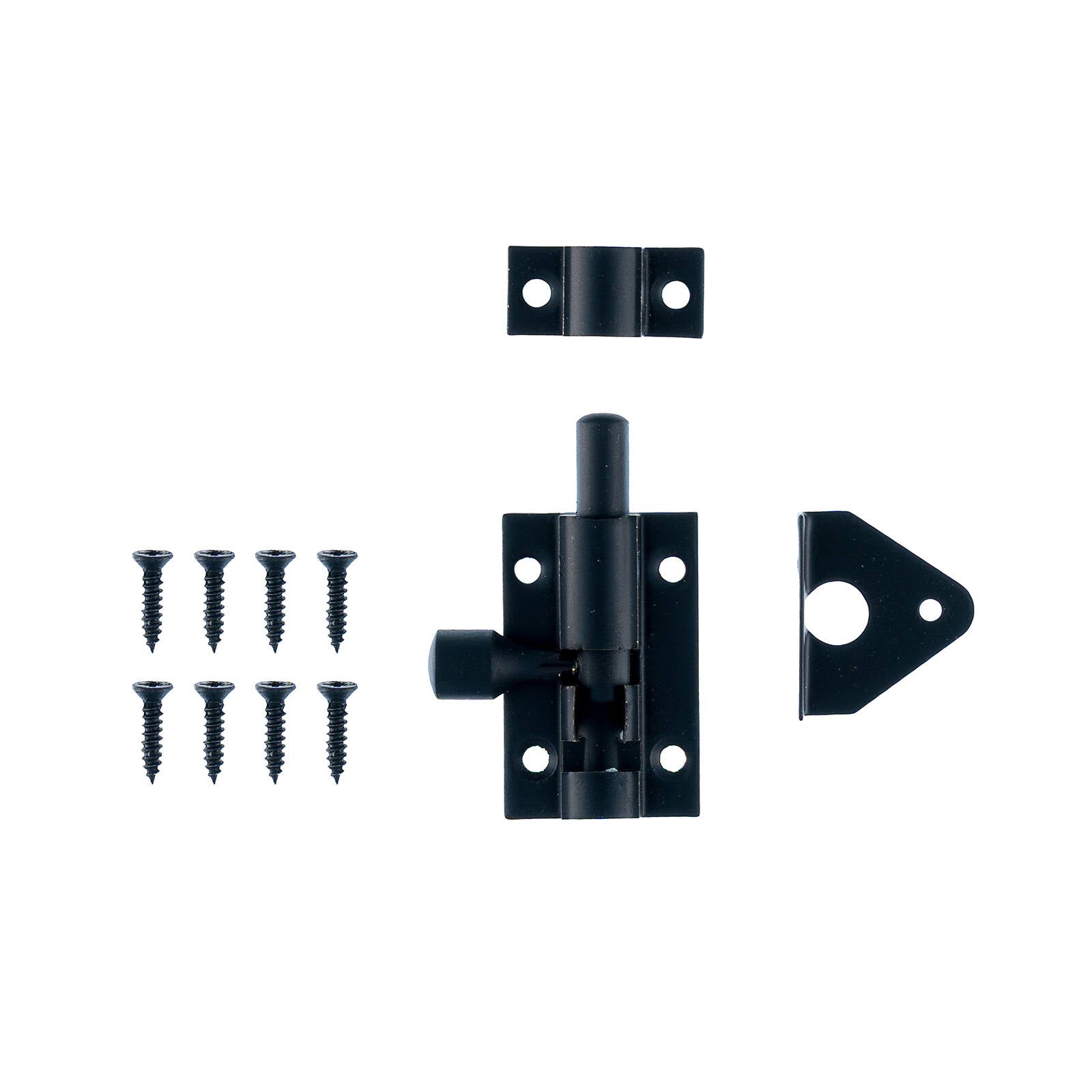 Taskmaster 38mm Matte Black Brass Barrel Bolt