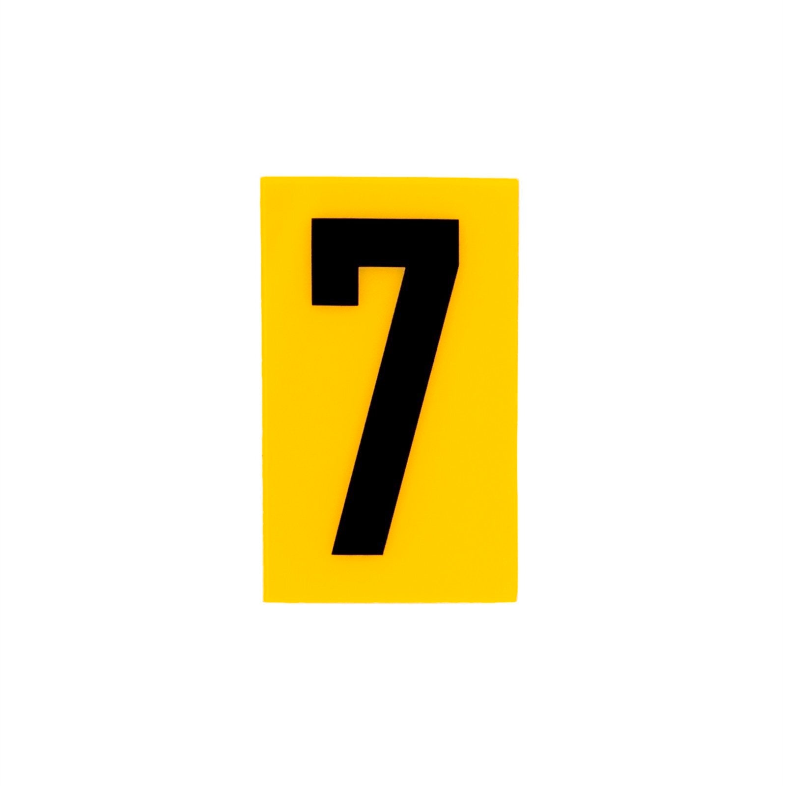 Sandleford 60mm Yellow Self Adhesive House Number 7 - Gloss Weather Resistant