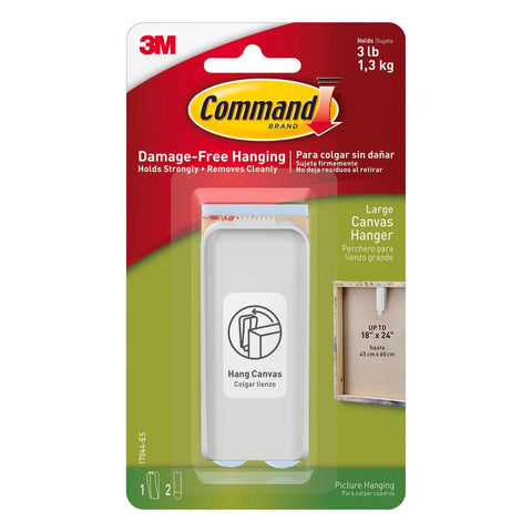 Command Large White Adhesive Canvas Hanger 1.3kg Damage-Free