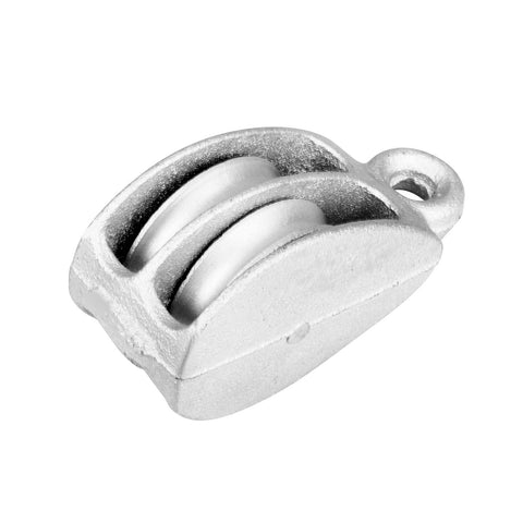 Pinnacle 50mm Galvanised Steel Double Awning Pulley - 200kg Rated Twin Sheave