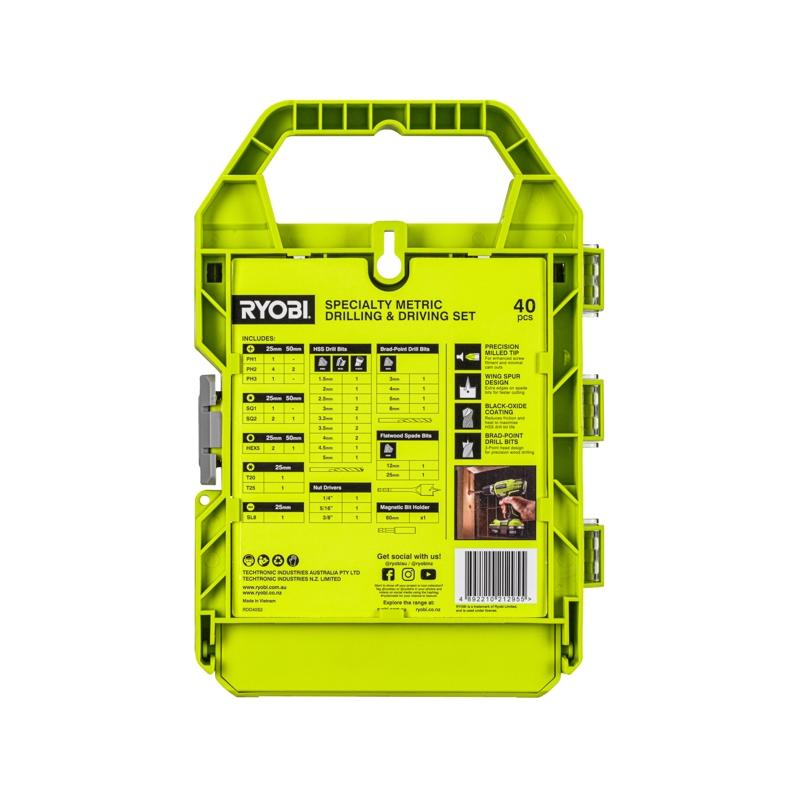 Ryobi 40 Piece Specialty Metric Drill and Drive Set
