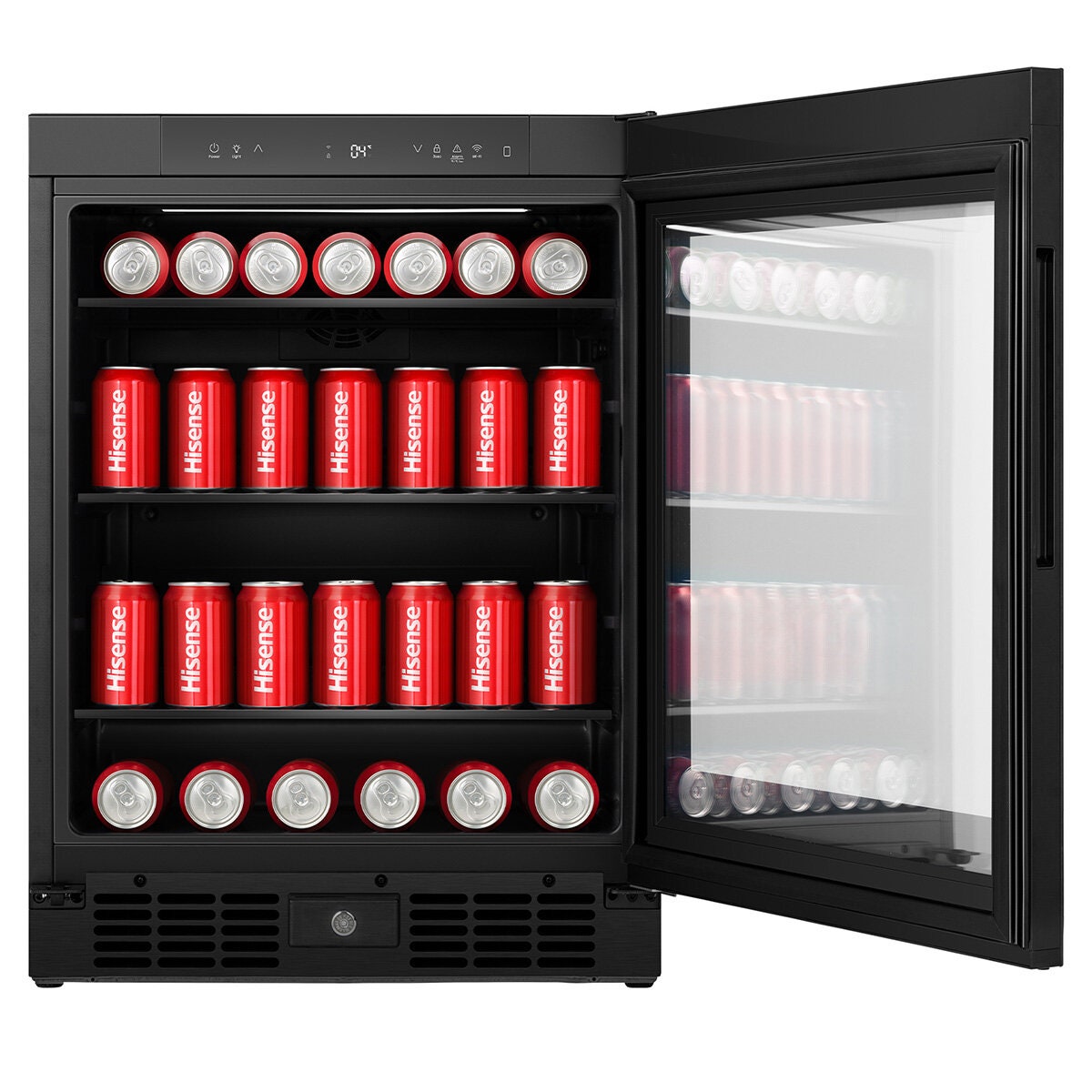 Hisense 137L Beverage Centre - Black, 140 Can Capacity, ConnectLife Enabled, Reversible Door - HRBC137