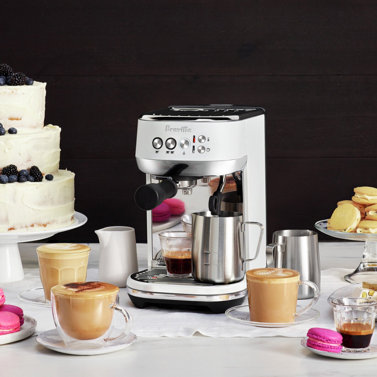 Breville Bambino Plus Espresso Machine - Microfoam Texturing, Heats Up in Three Seconds, Sea Salt - BES500SST