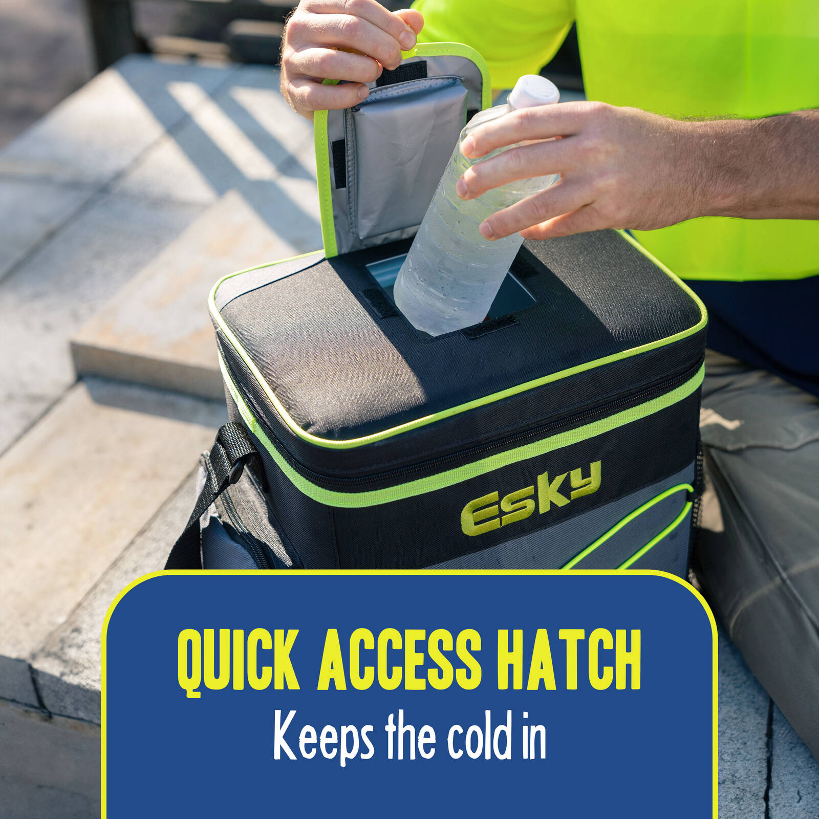 Esky 30 Can Hybrid Soft Cooler, 18.5L Insulated with Removable Ice Brick