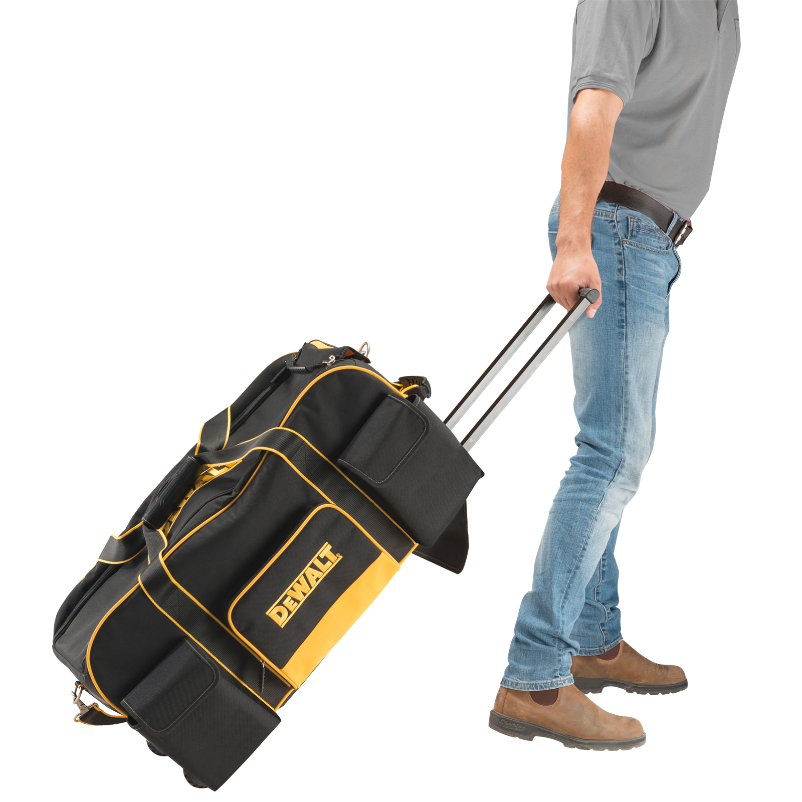 DeWALT Heavy Duty Roller Tool Bag, 1200 Denier, 31L, Telescopic Handle