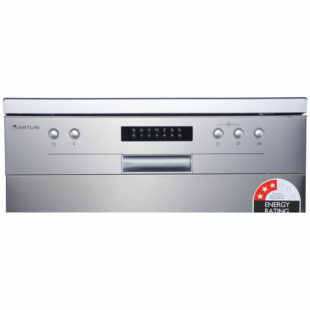 Artusi 60cm Freestanding Dishwasher 12 Place Settings - Stainless Steel, 6 Programs - ADW5001X