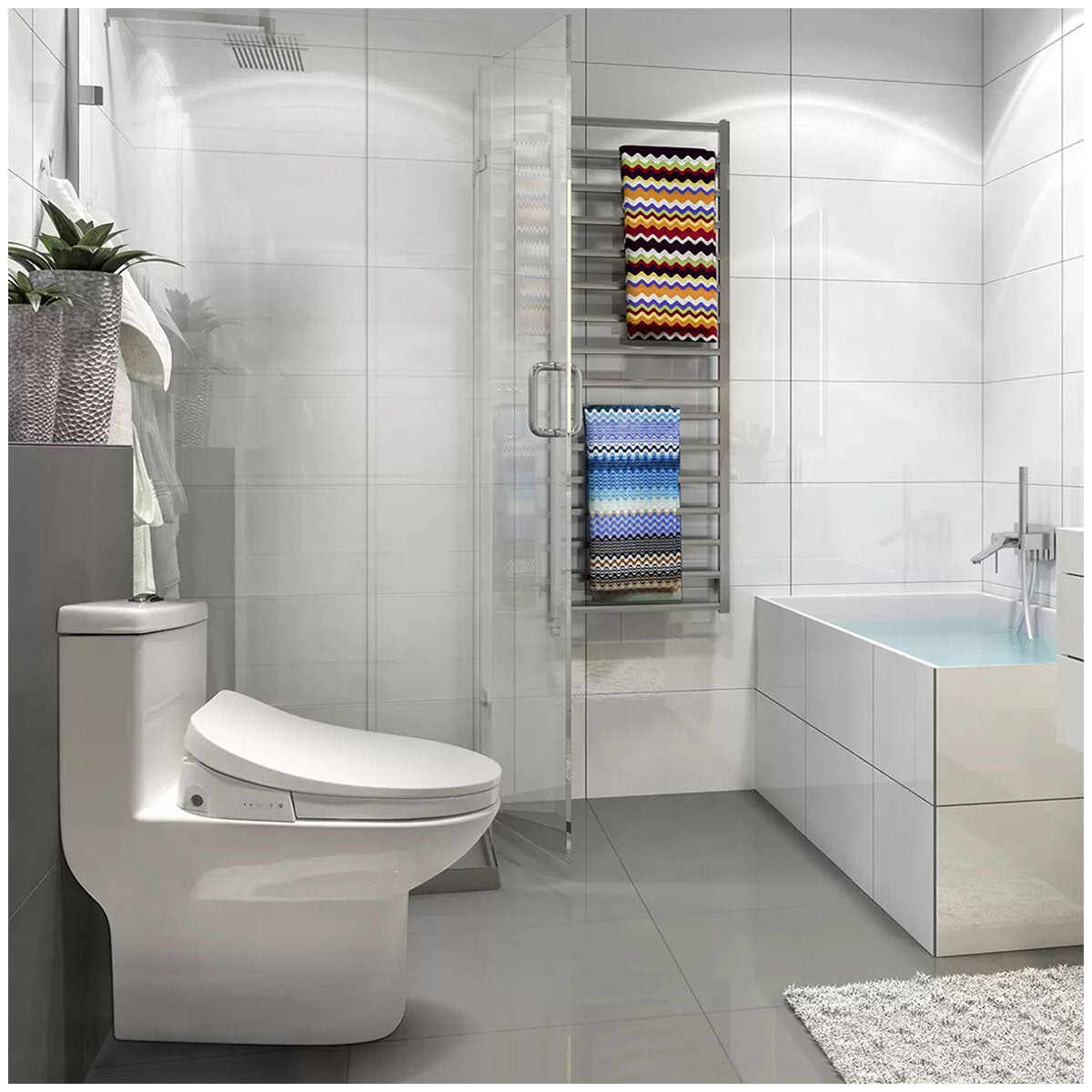 Presenza Heavy Duty PP Smart Bidet Seat White QTA032 - SuperSaverAU - view 5