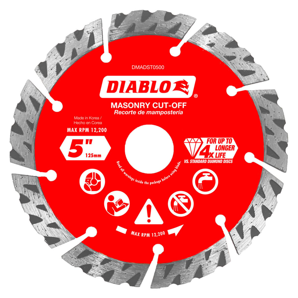 Diablo Diamond Disc 5" Diamond Segmented Turbo Cut Off - High-Speed Cutting - Durable - SuperSaverAU - view 2