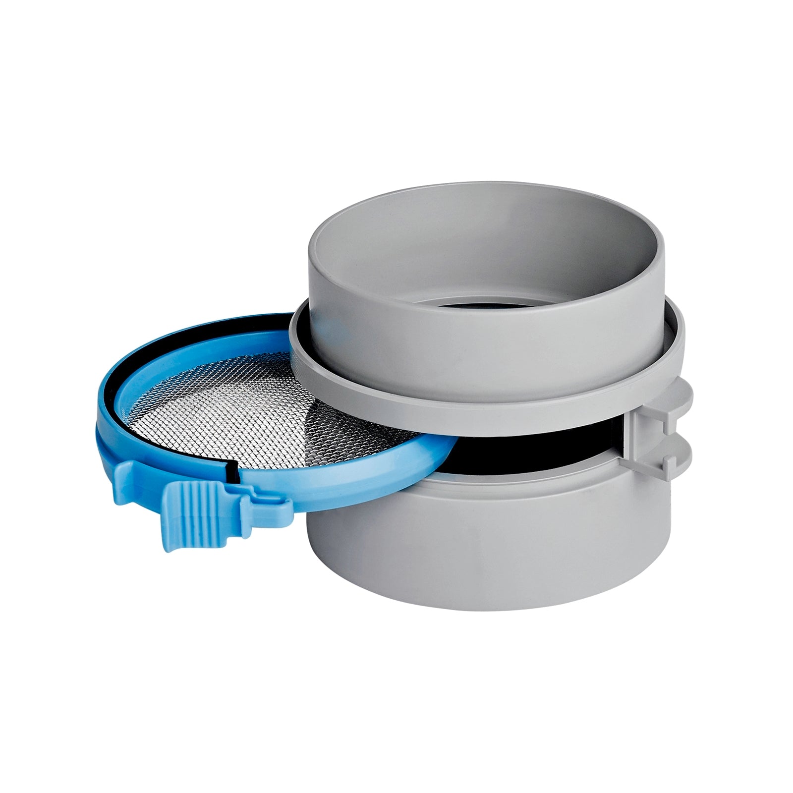 Rain Harvesting 90mm Male / Female Mozzie Stoppa Hinged Screen Grey