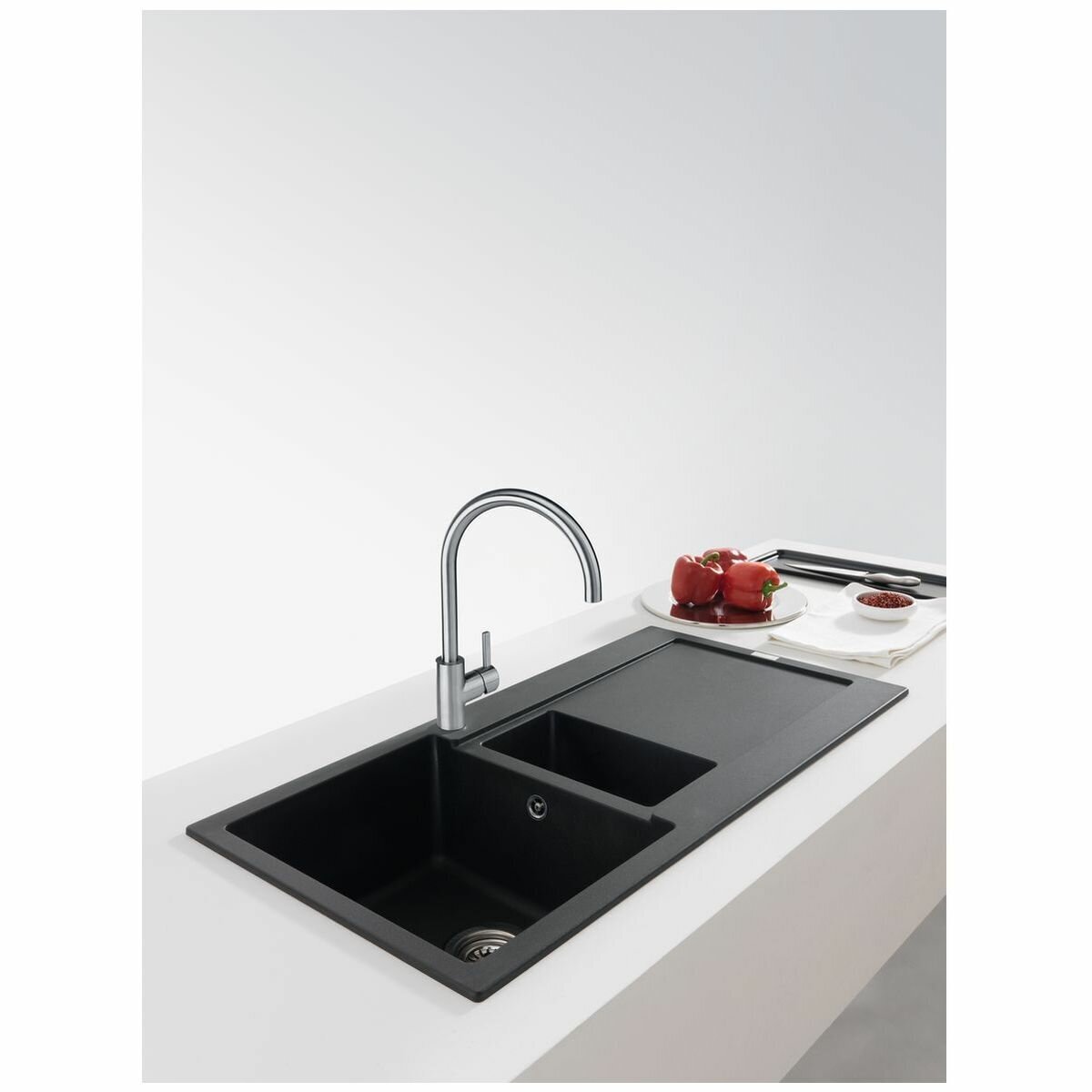 Franke Gooseneck Mixer Tap - Stainless Steel 180-Degree Swivel 5 Star WELS 6L/min - TA9600