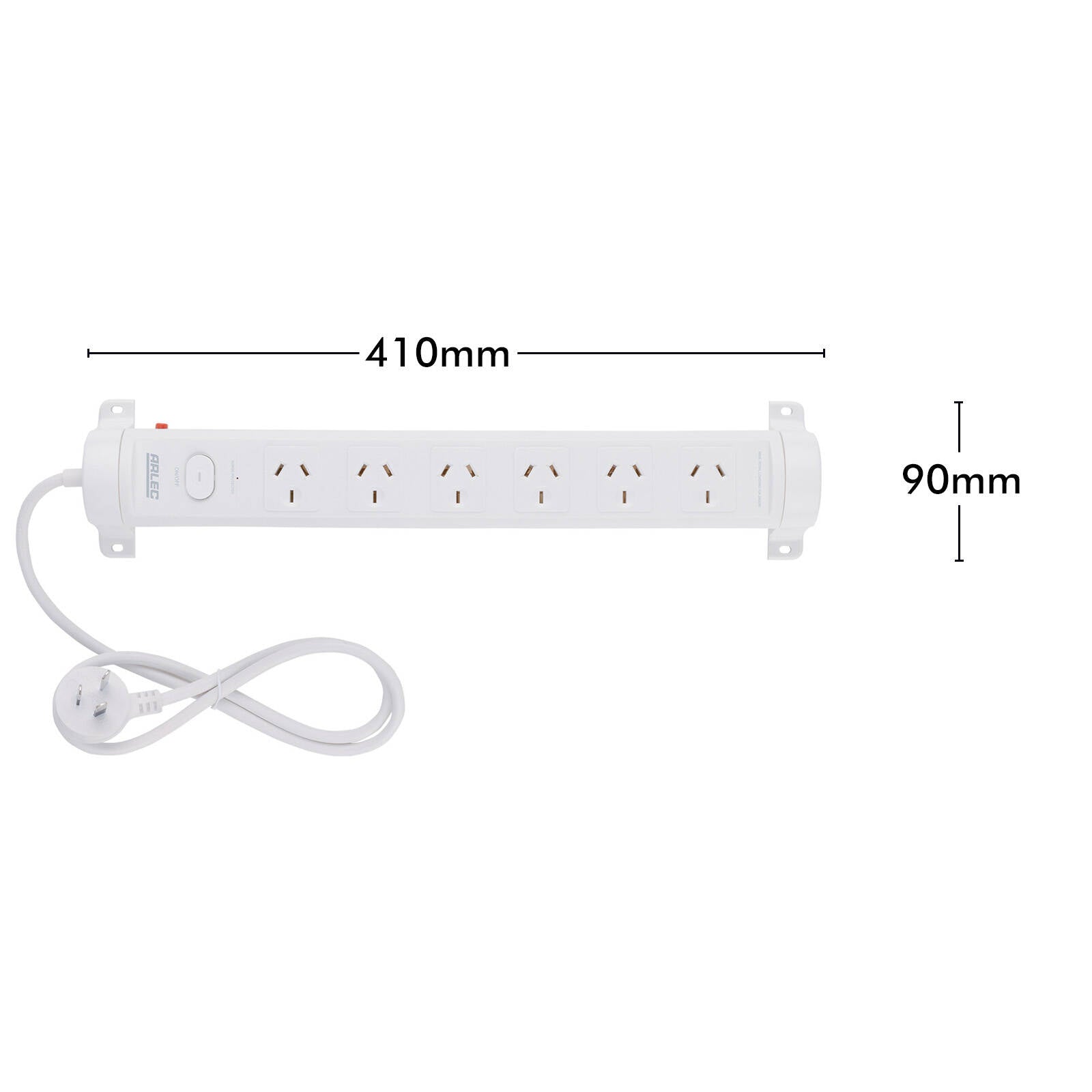 Arlec 6 Outlet Rotatable Powerboard with Surge Protection 190J PB6RT