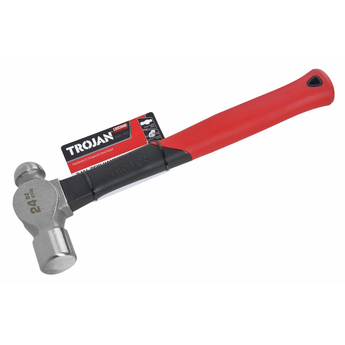 Trojan 24oz Fibreglass Ball Pein Hammer - 680g - Durable & Ergonomic - SuperSaverAU - view 3