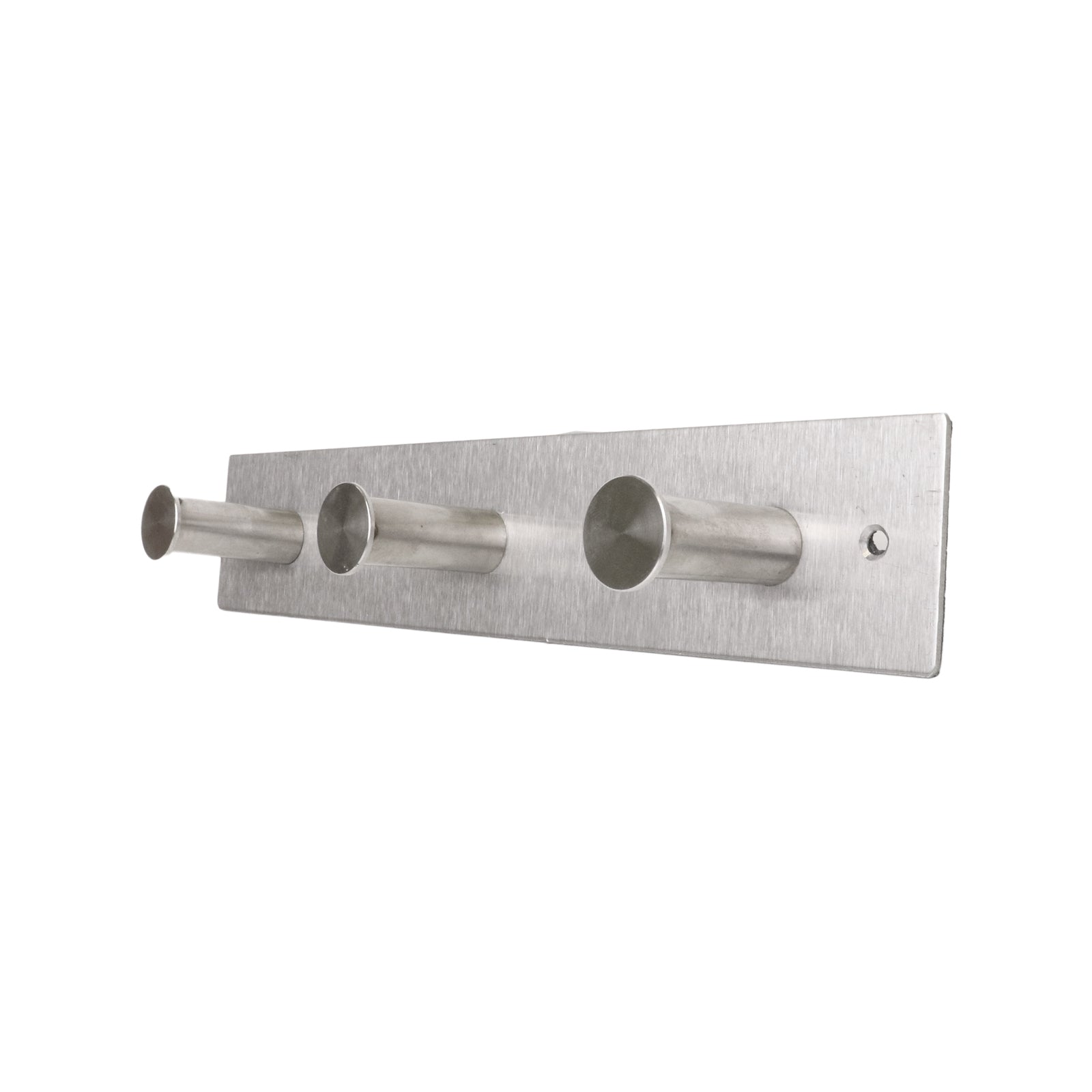 Adoored 3 Stud Satin Chrome Deco Hook Rack 260mm Steel