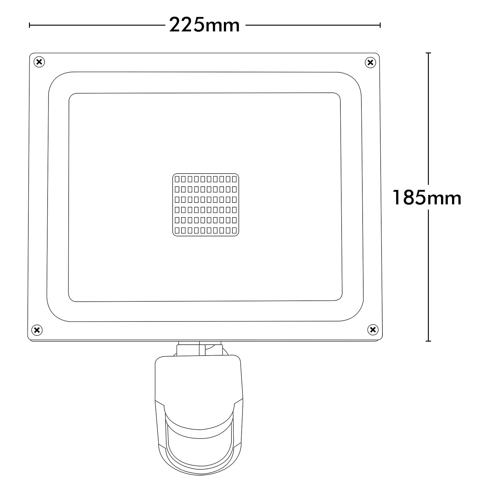 Brilliant 30W Ranger III DIY LED Sensor Flood Light Grey 2700lm 180 Degree 12m