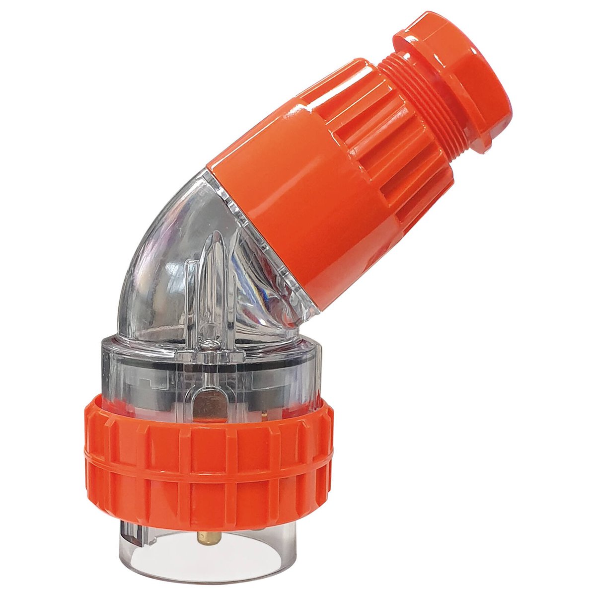 DETA 32A Single Phase 3 Pin Round Plug 3416B - Light Grey Nylon