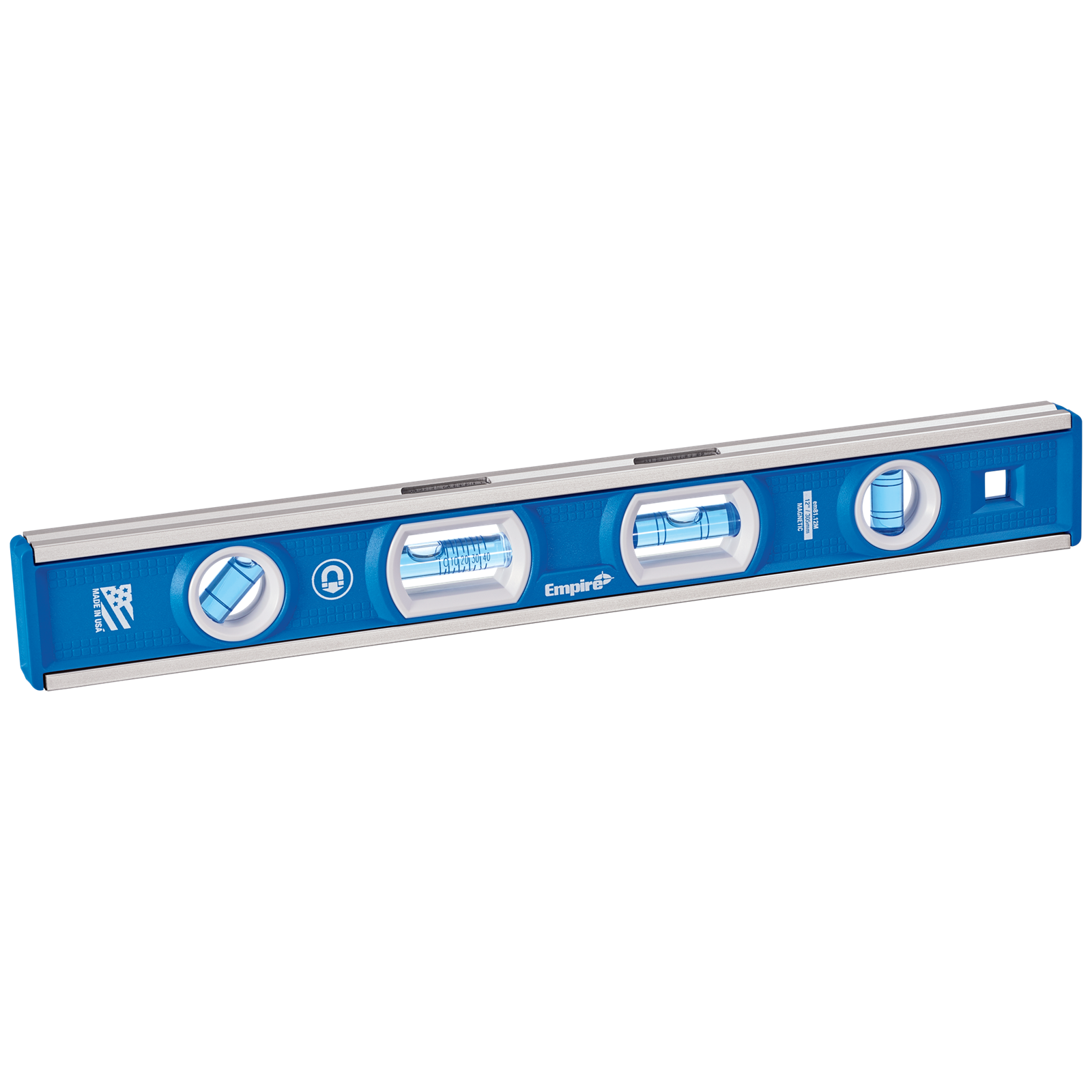 Empire 305mm Magnetic Aluminium Torpedo Level 4 Vials Waterproof