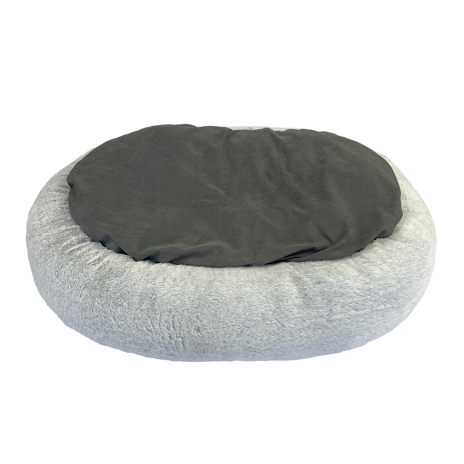 Art and Bob 680 x 800mm Two Tone Plush Donut Bed Polyester Medium