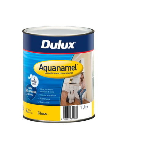 Dulux Aquanamel 1L Extra Bright Base Gloss Enamel Paint - Water-Based, UV Resistant, Indoor & Outdoor