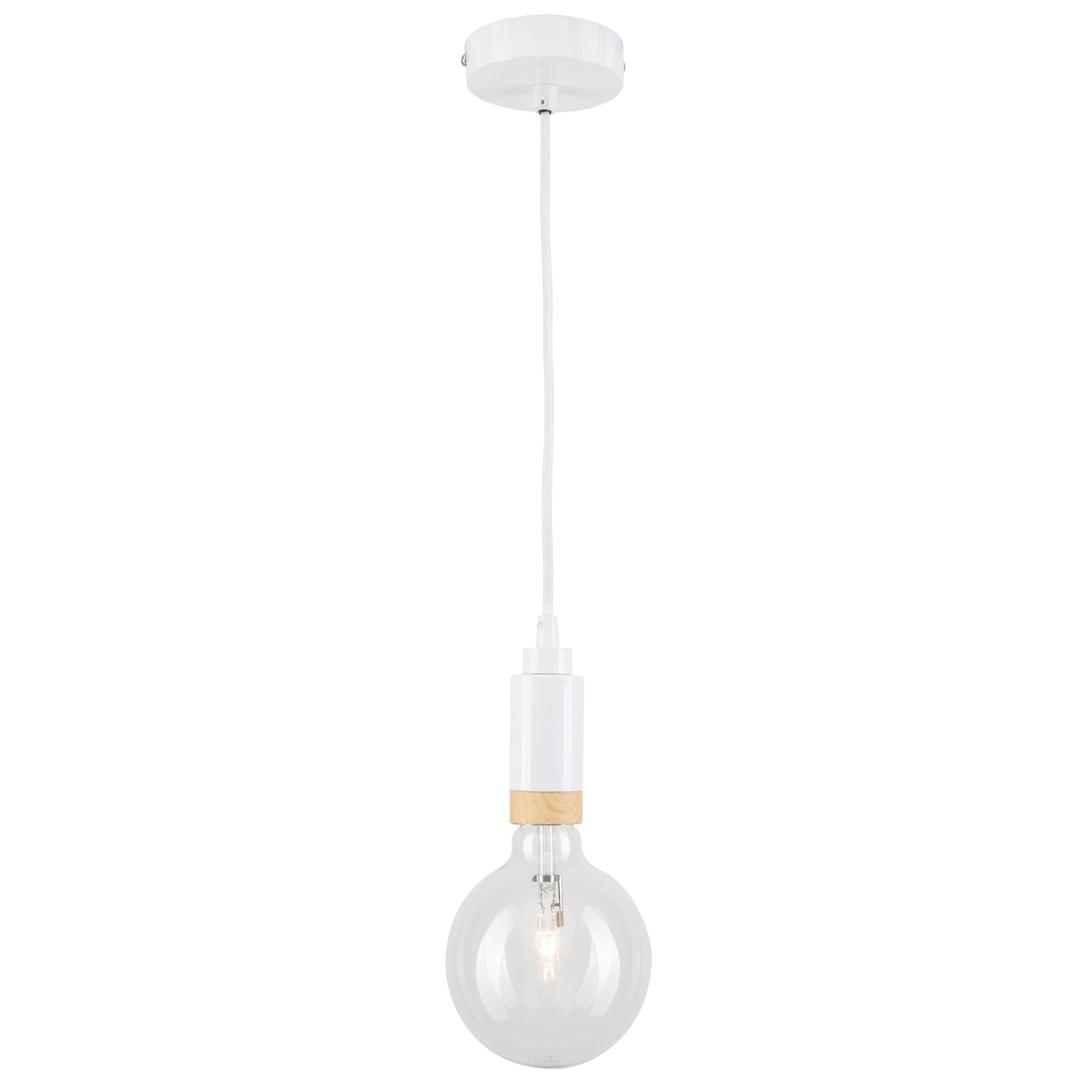 Brilliant Conway White Timber Suspension Kit 42W E27 Adjustable Plug-In
