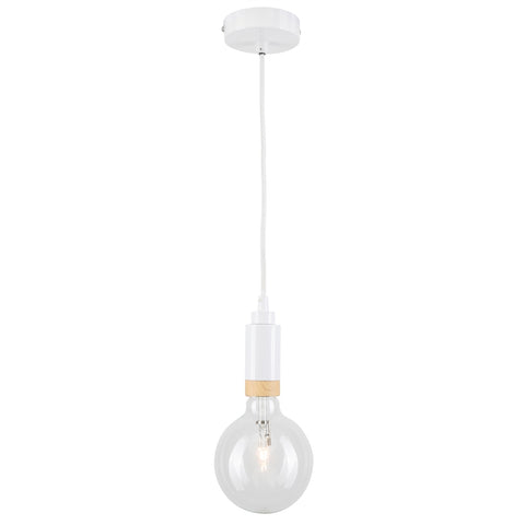 Brilliant Conway White Timber Suspension Kit 42W E27 Adjustable Plug-In