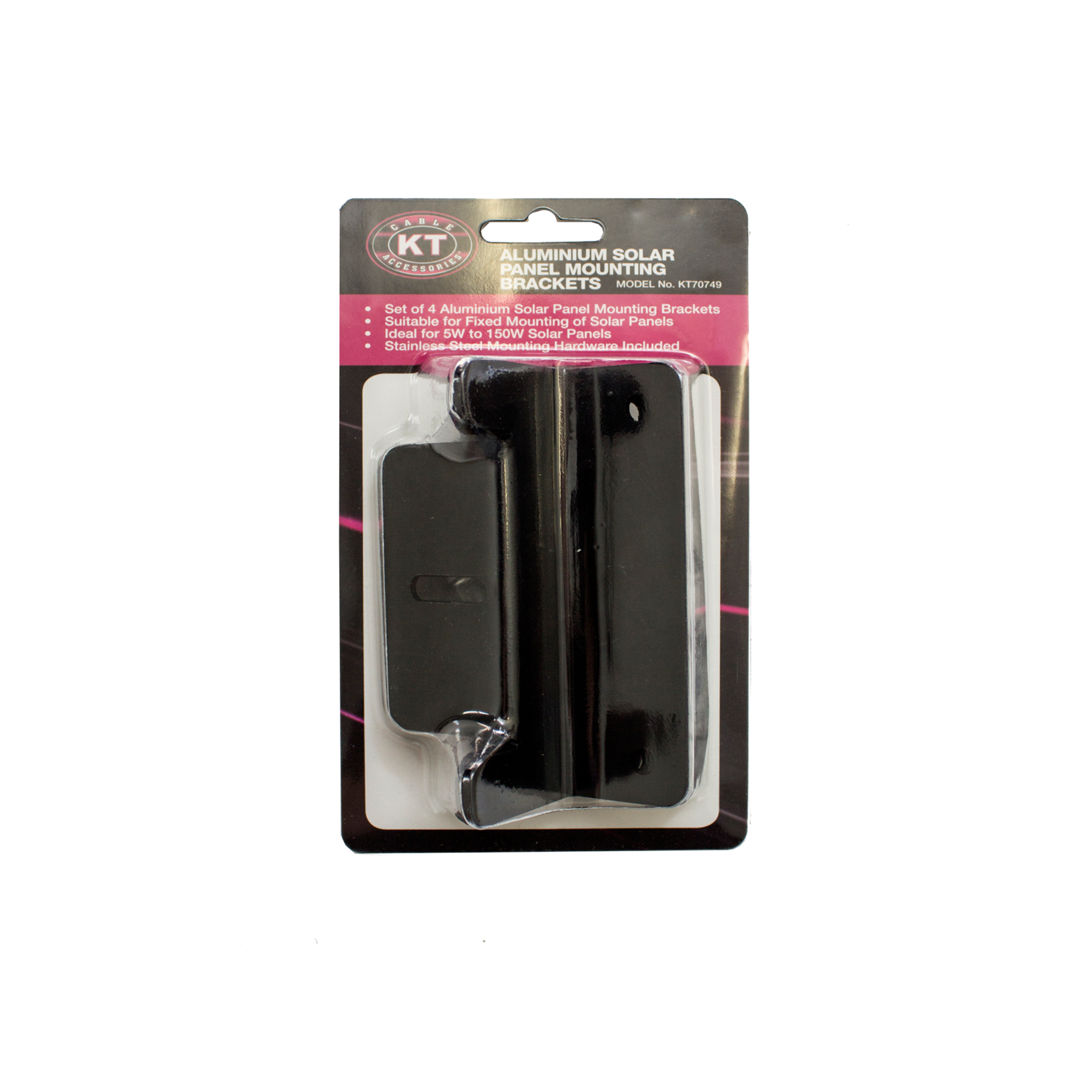 KT Solar Panel Mounting Brackets with 8mm T-Bolt Hole, 4 Pack