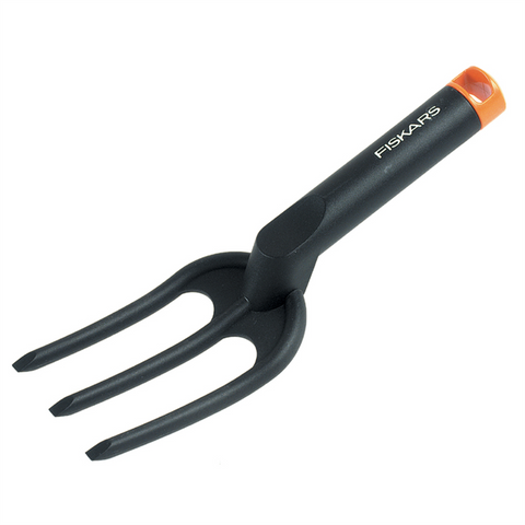 Fiskars Nyglass Weed Garden Fork, 3 Tines, 115mm Tines, 140mm Handle, Lightweight