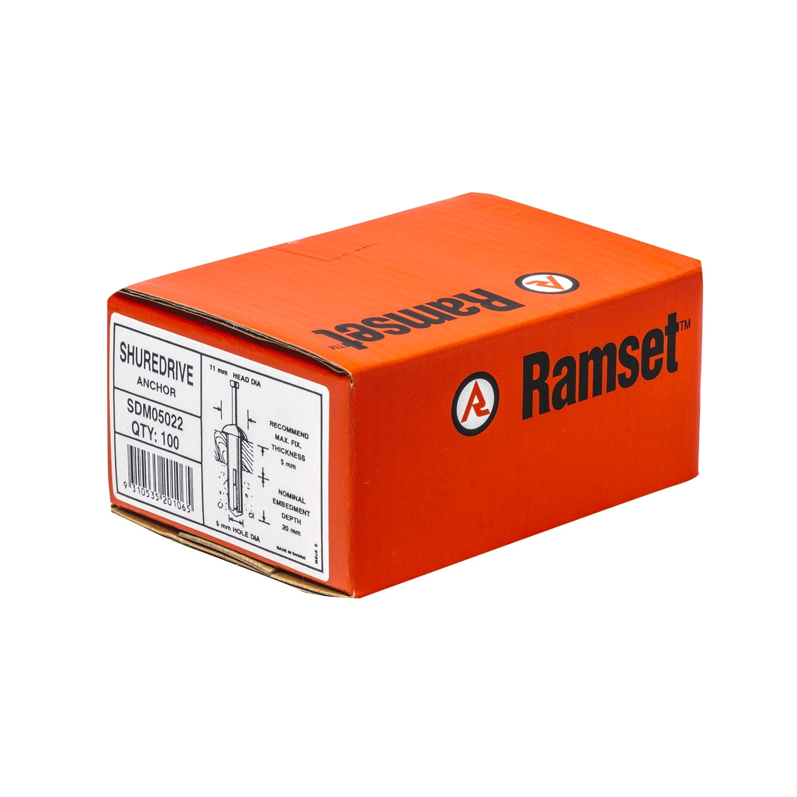 Ramset 5 x 22mm ShureDrive Anchor - 100 Pack