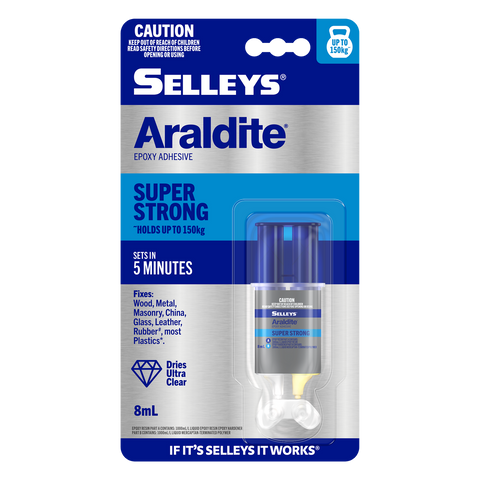 Selleys Araldite 8ml Super Strong 5 Minute Epoxy Adhesive, Clear