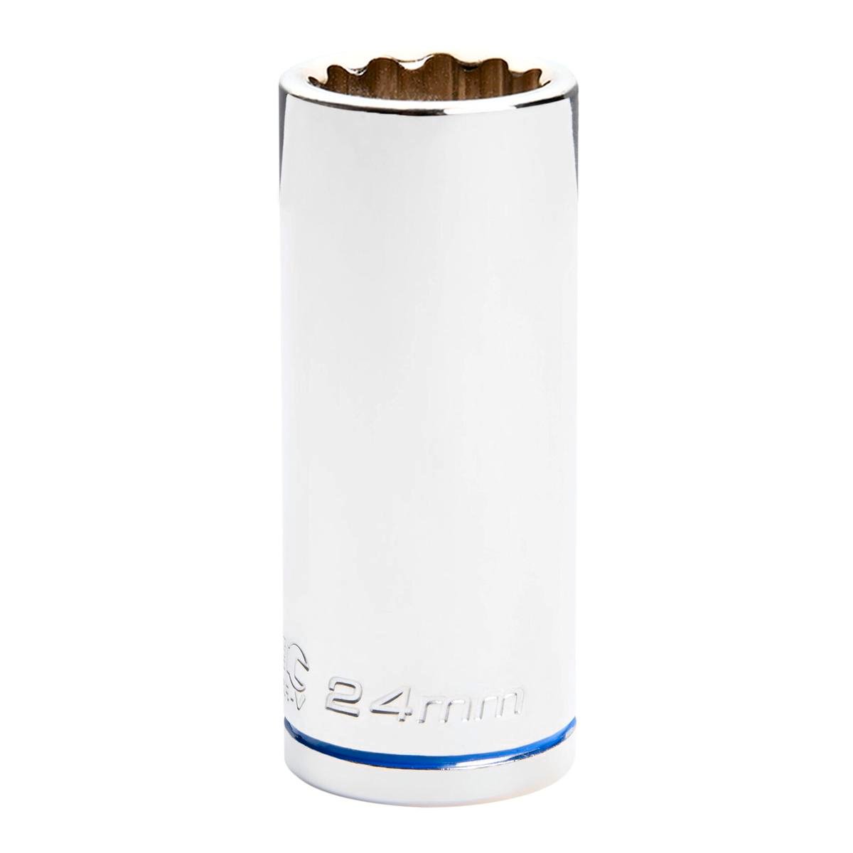 Kincrome 24mm 1/2" Drive Deep Socket - 12 Point Chrome Vanadium Steel, Rust Resistant
