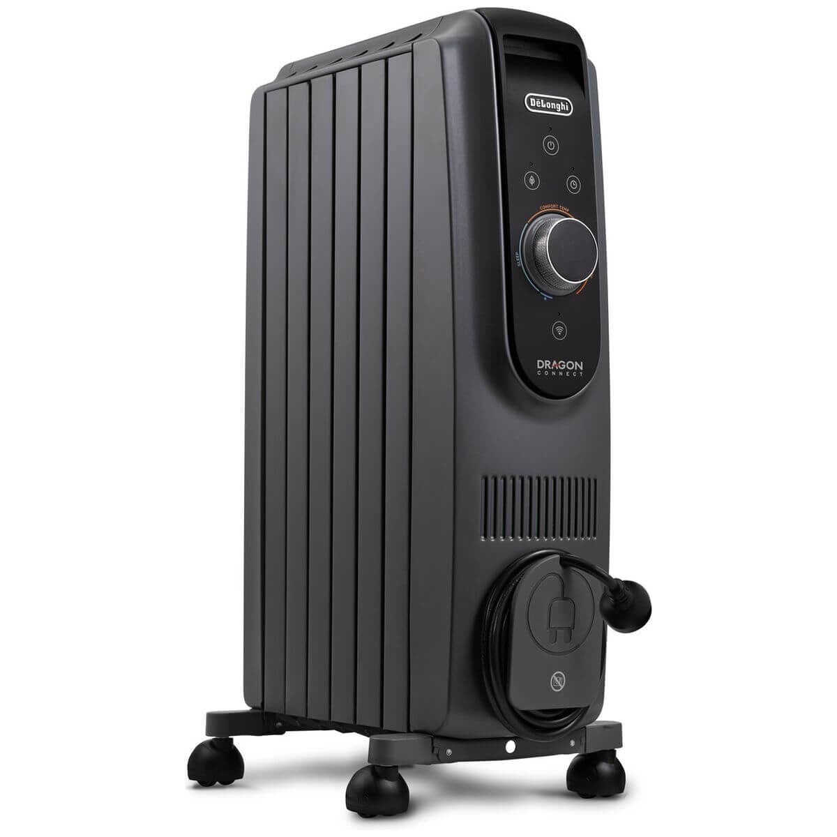 DeLonghi Dragon 5 Pro Oil Column Heater - Grey - WiFi App Control - Digital Thermostat - TRD50615WIFI