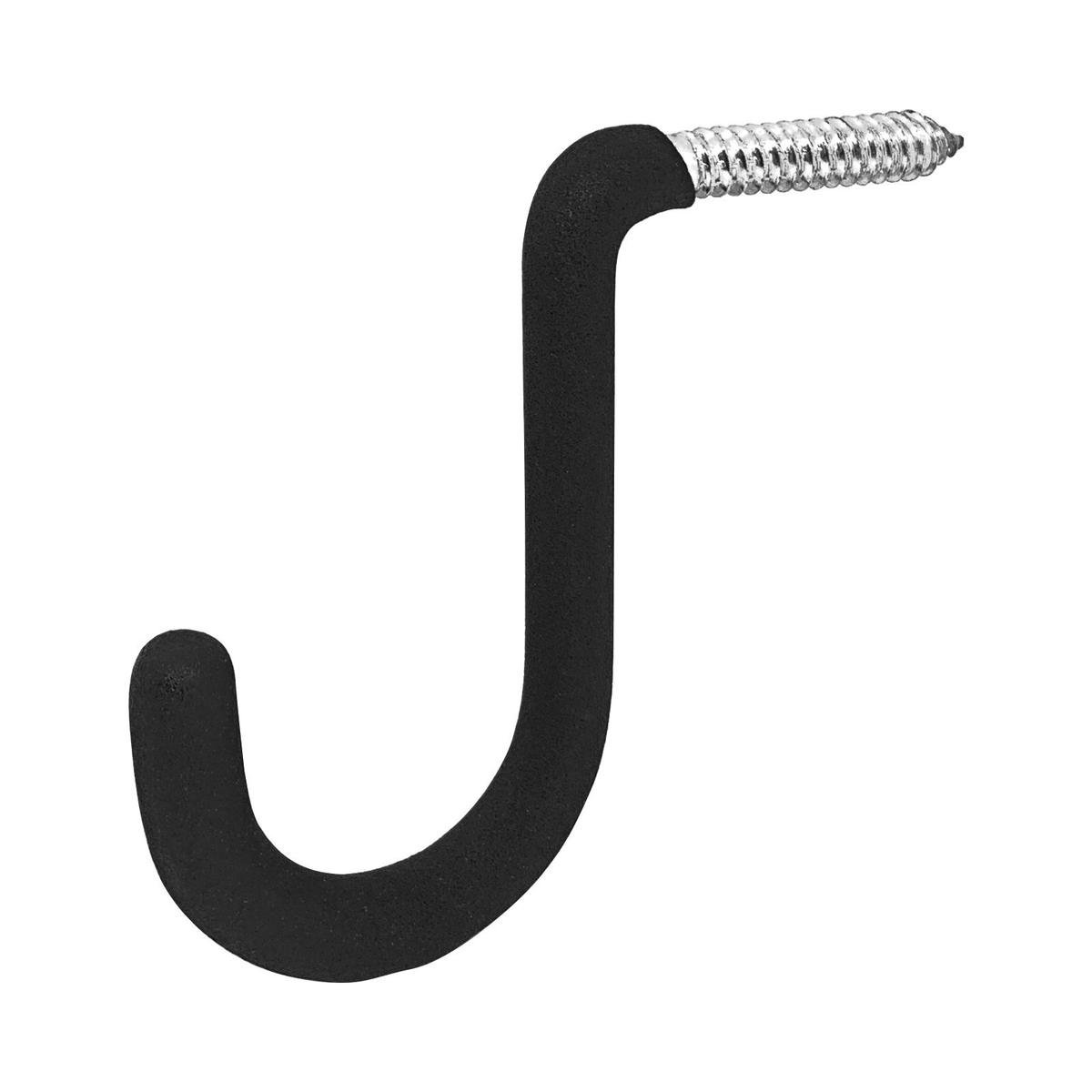 Pinnacle Black PVC Coated Steel Self Tapping J Hook 160mm