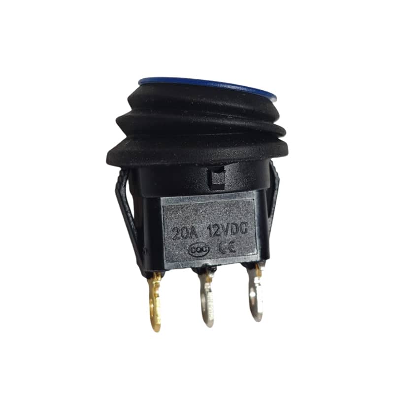 12V 20A Round Waterproof LED Rocker Switch for Cars and Boats, Set of 5 - view 4