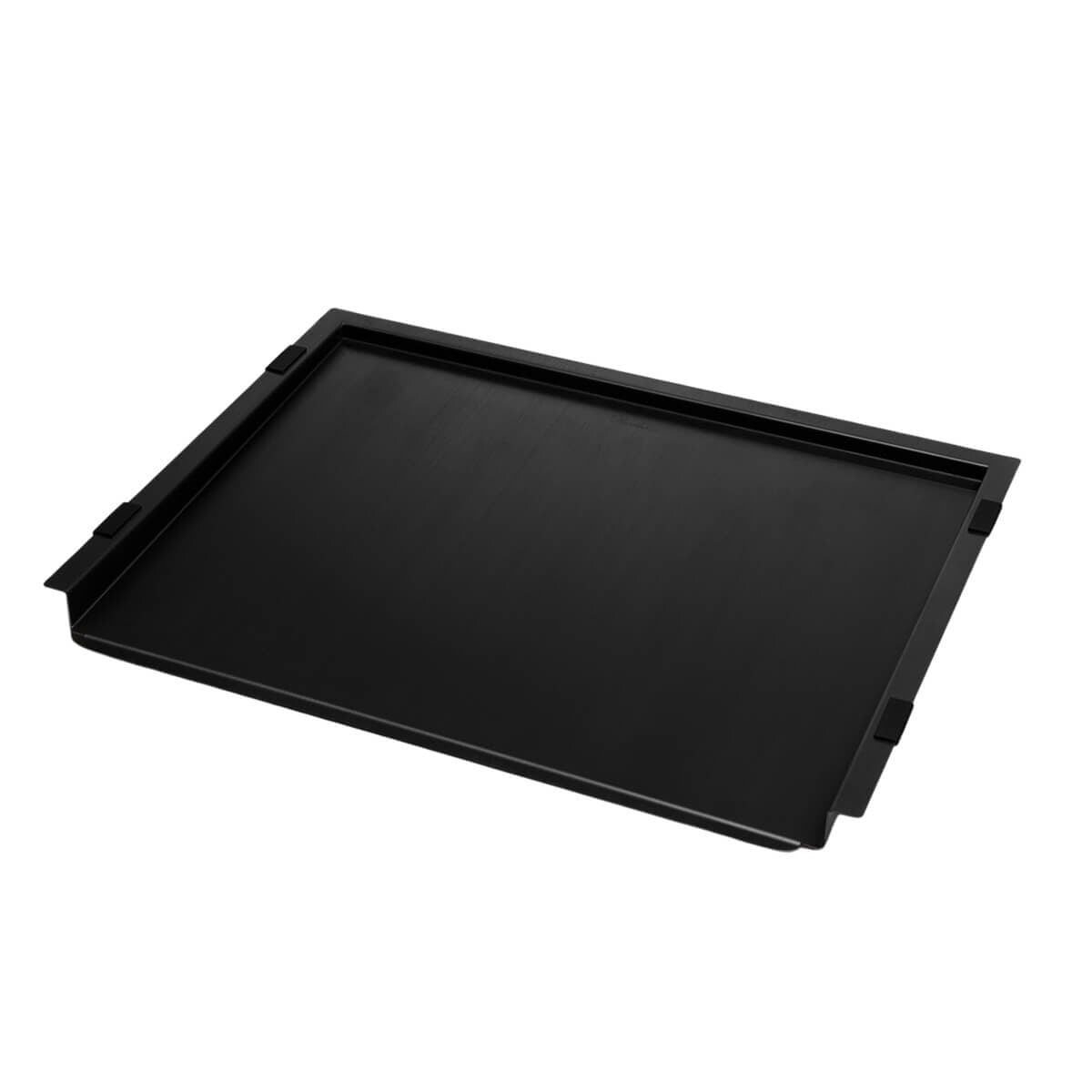 Oliveri bench top drainer tray - Black coloured stainless steel - 430mm wide and 30mm deep - ACP109BK