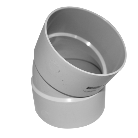 Holman 40mm 45° Female to Female PVC DWV Plain Bend, Grey Underground