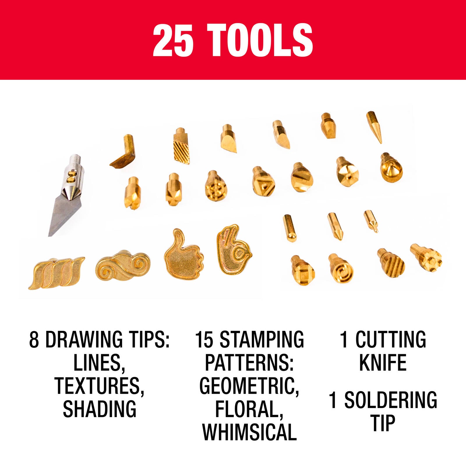 Tradeflame 27 Piece Wood Burning and Soldering Kit 30W 240V