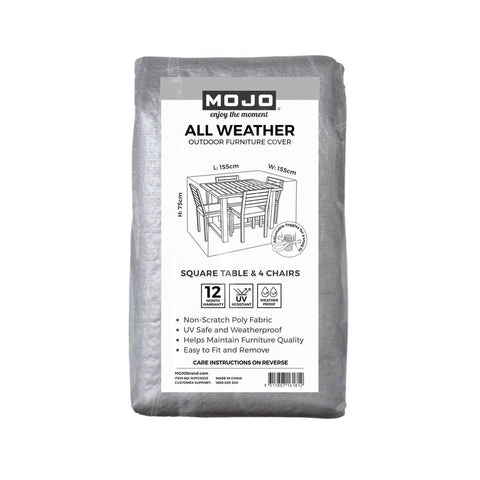 Mojo Square Table and Chairs Outdoor Furniture Cover - 1550mm x 750mm - UV Resistant, Weatherproof - SuperSaverAU - view 1