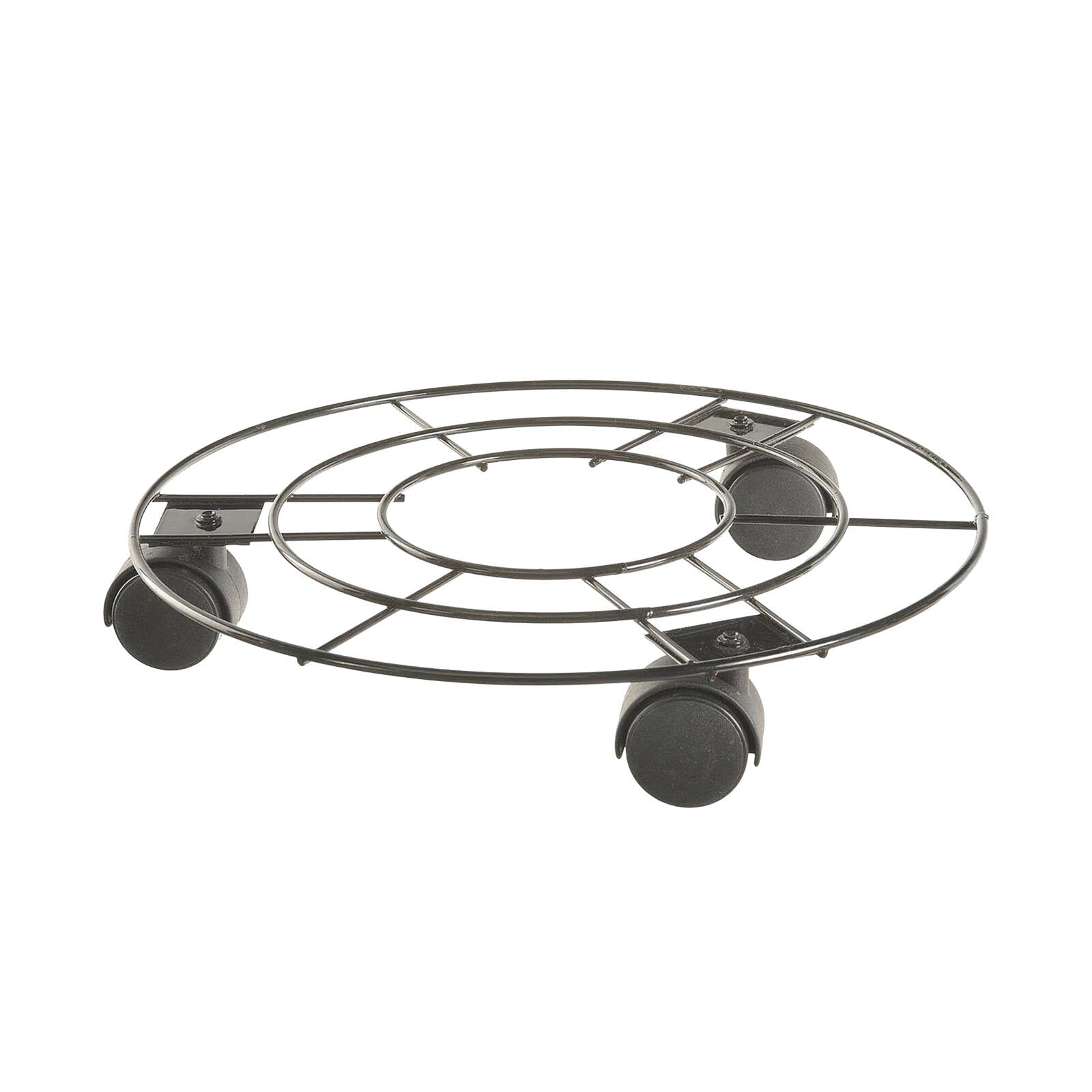Eden 25cm Round Pot Plant Trolley, Wire, 25kg Capacity, Indoor & Outdoor