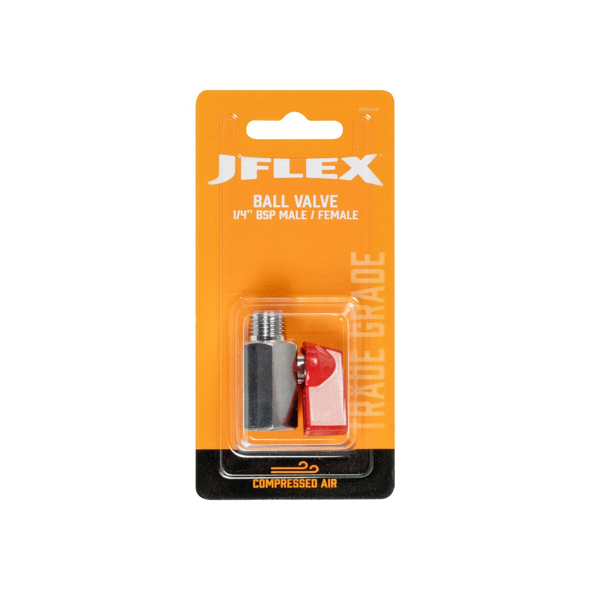 JFLEX Mini Ball Valve 1/4" BSP Male & Female, Nickel-Plated Brass