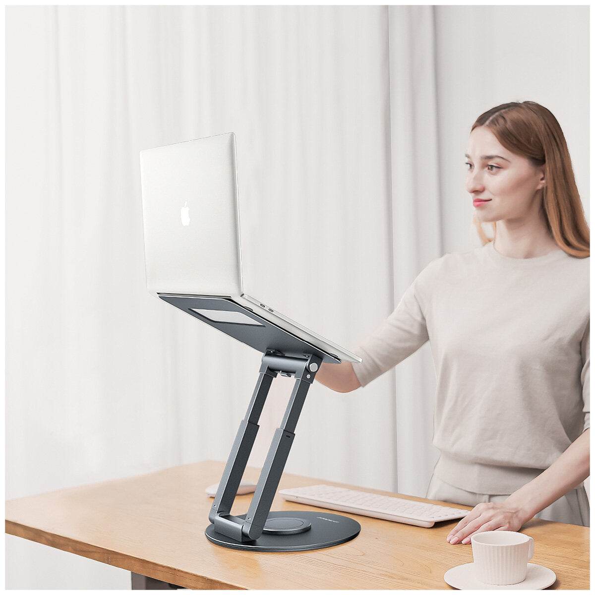 mbeat Stage S9 Rotating Laptop Stand with Telescopic Height Adjustment - SuperSaverAU - view 4