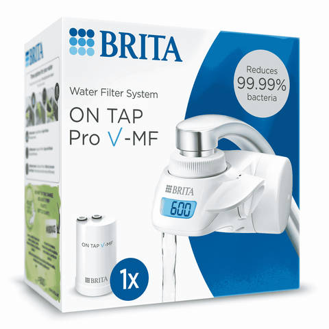 BRITA On Tap Pro V-MF Water Filter System 600L, Tap-Mounted with LCD Display