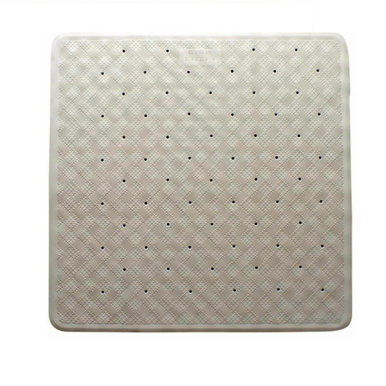 Barelli 53 x 53cm White Rubber Non-Slip Square Bath Mat Suction Cup