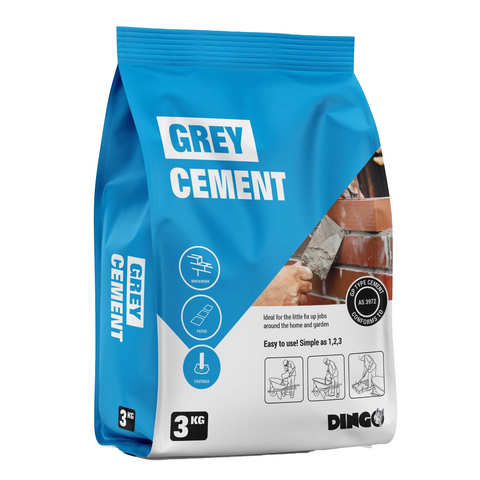 Dingo Grey Cement 3kg General Purpose Concrete & Mortar Mix