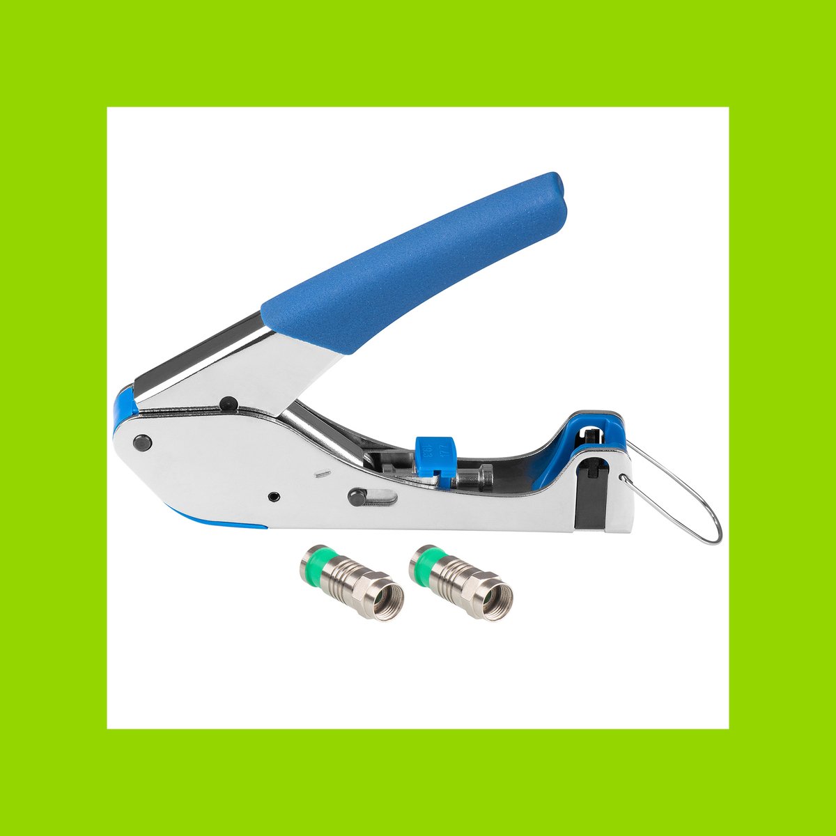 Antsig F Type Compression Crimp Tool Blue Metal