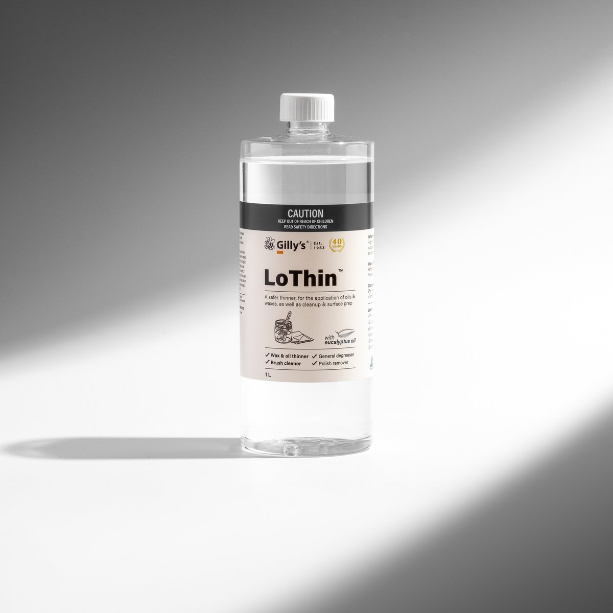 Gilly's LoThin Thinner and Cleaner 1.2kg for Oils and Waxes