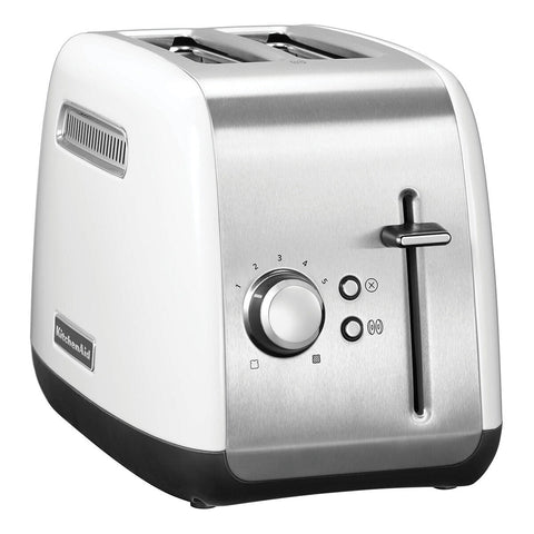 KitchenAid Classic 2 Slice Toaster - White, 5 Shade Settings, All Metal Construction - 5KMT2115AWH