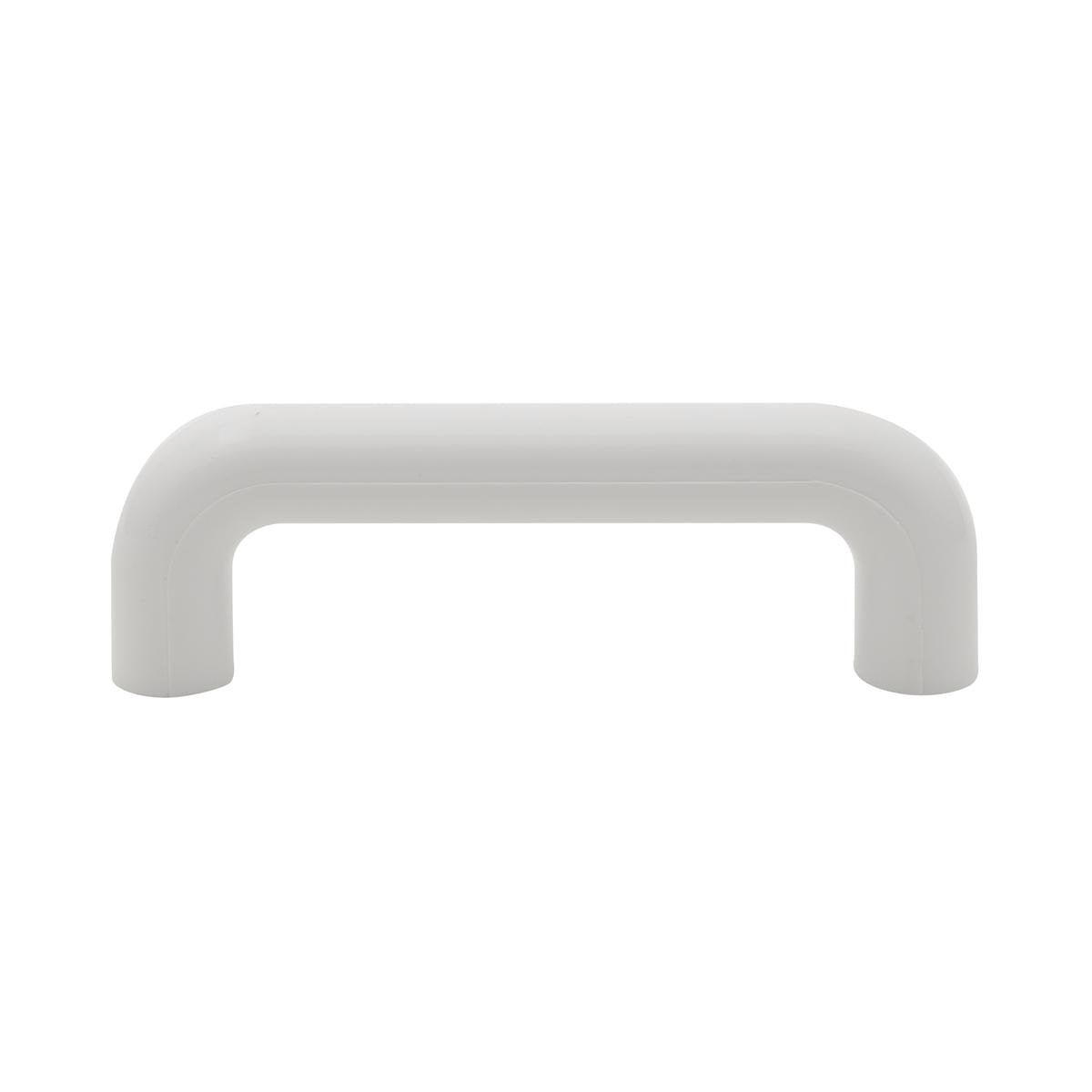 Prestige 16mm White Plastic Round D Handle, Cabinet Drawer Pull