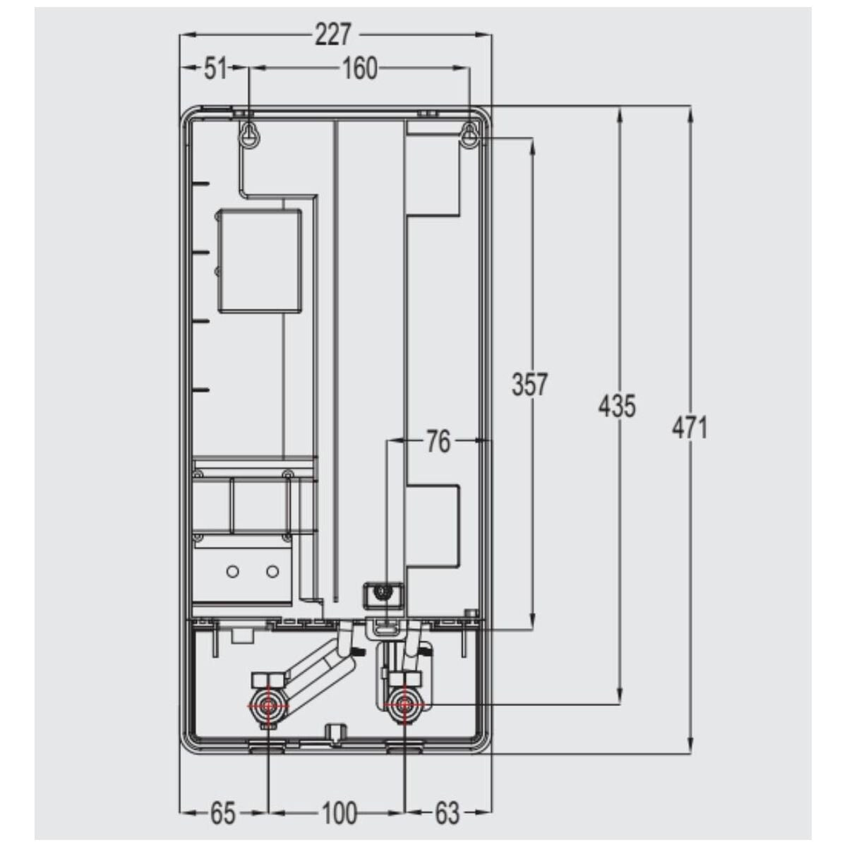 Rinnai Efinity electric continuous flow hot water heater - 30 to 50°C, 8.0 to 14.5L/min flow - ECF29I50