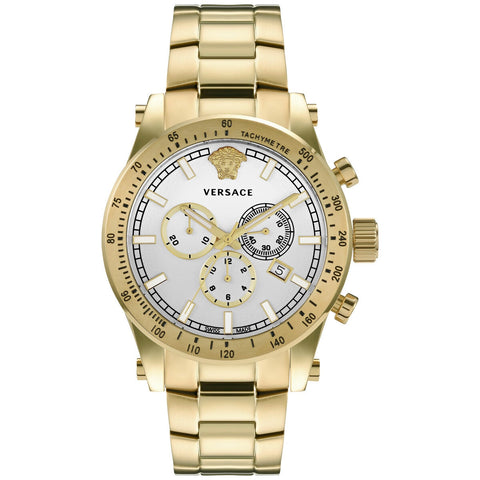 Versace Men's Sports Yellow Gold Tone Chronograph Watch VEV800619 - SuperSaverAU - view 1