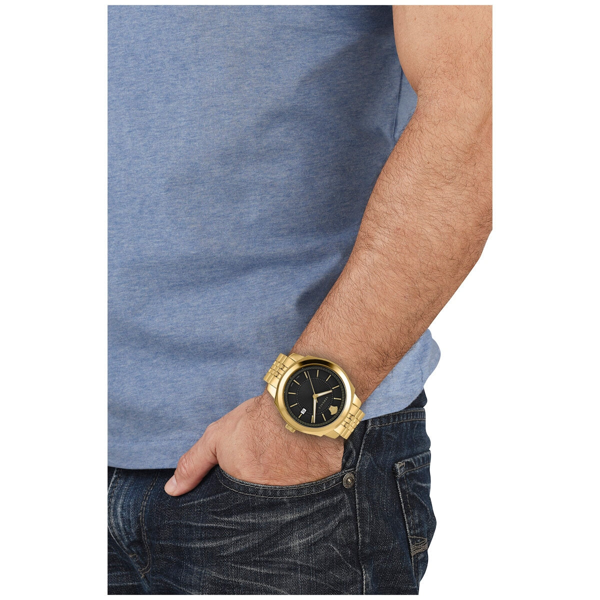 Versace Men's Icon Classic Gold Tone Medusa Watch - SuperSaverAU - view 4