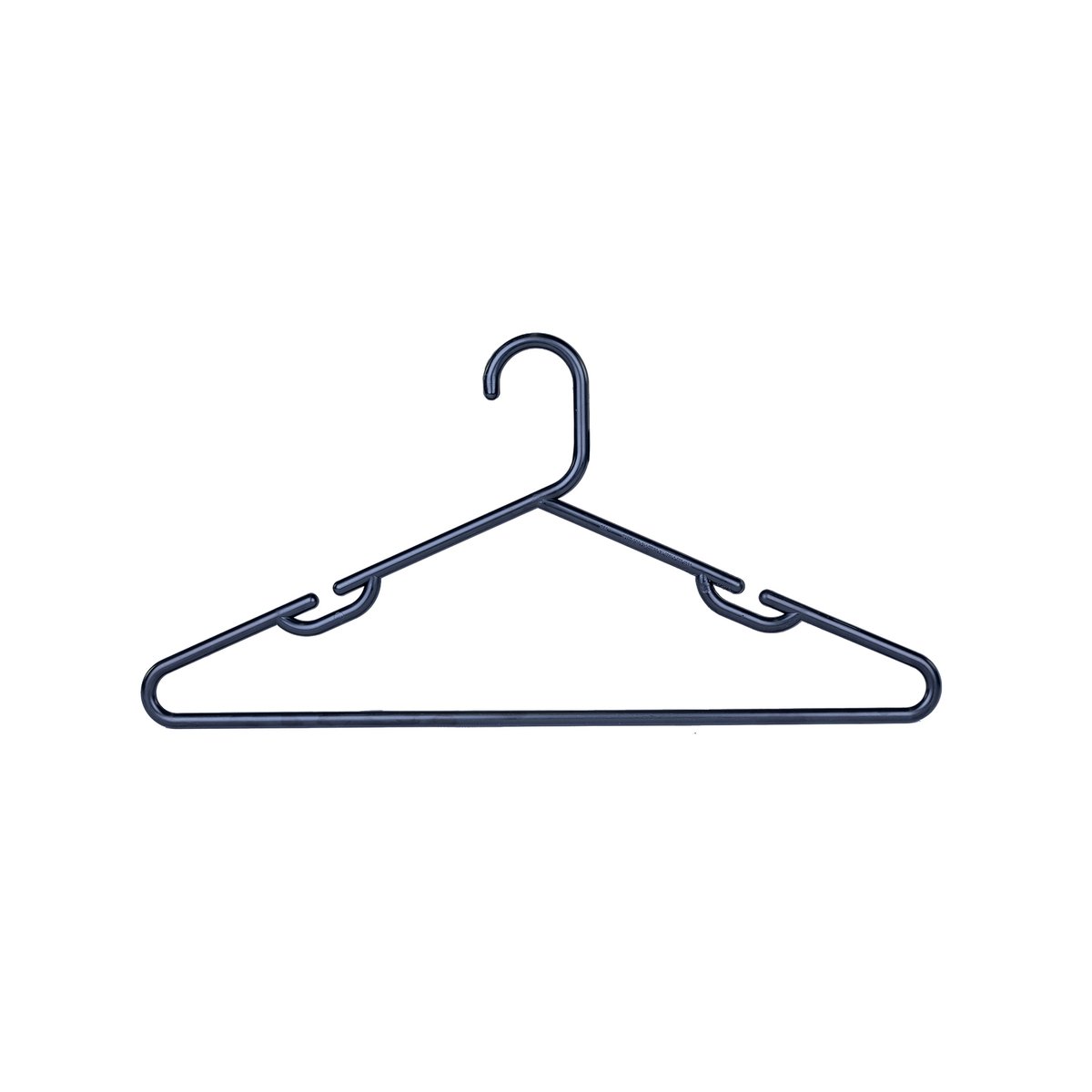 Practa Black Heavy Duty Plastic Tube Clothes Hangers 15 Pack